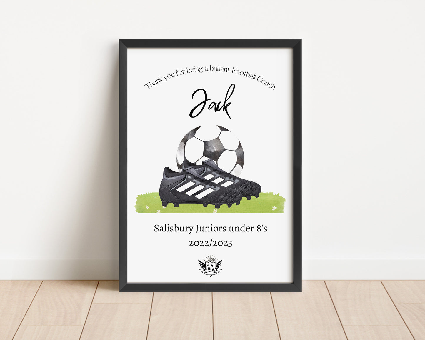 Personalised Football Manager Print: Thank You Gift