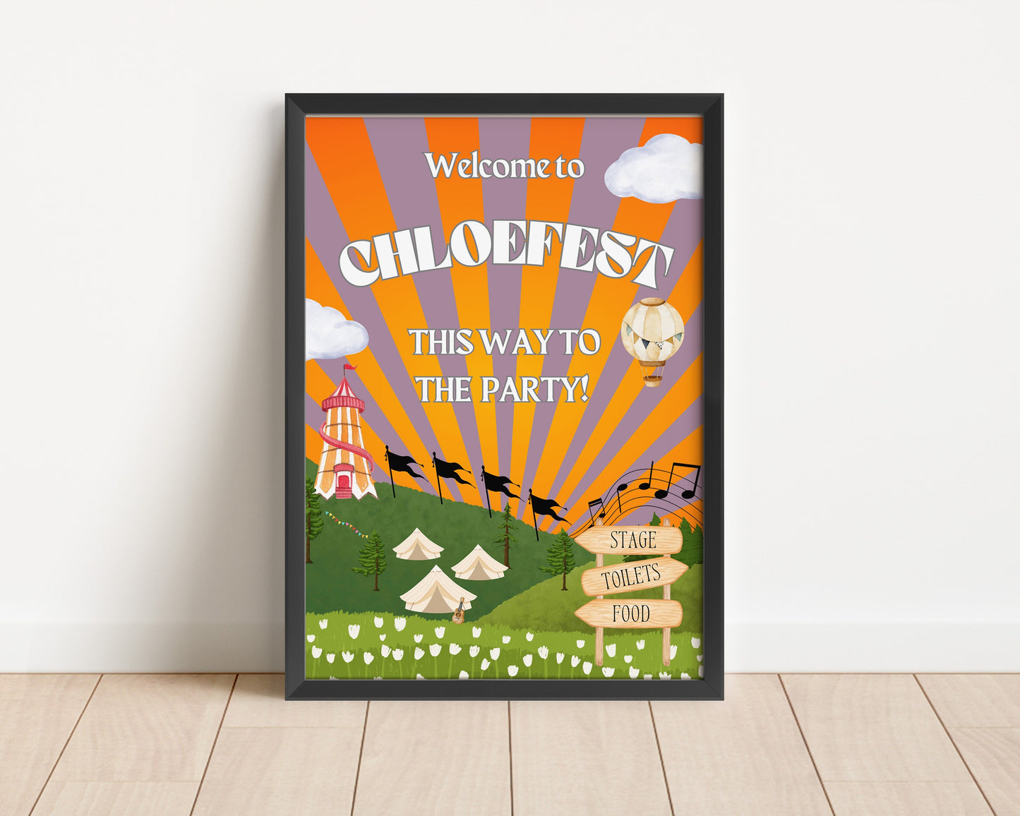 Festival Theme Party Poster: Custom Welcome Sign