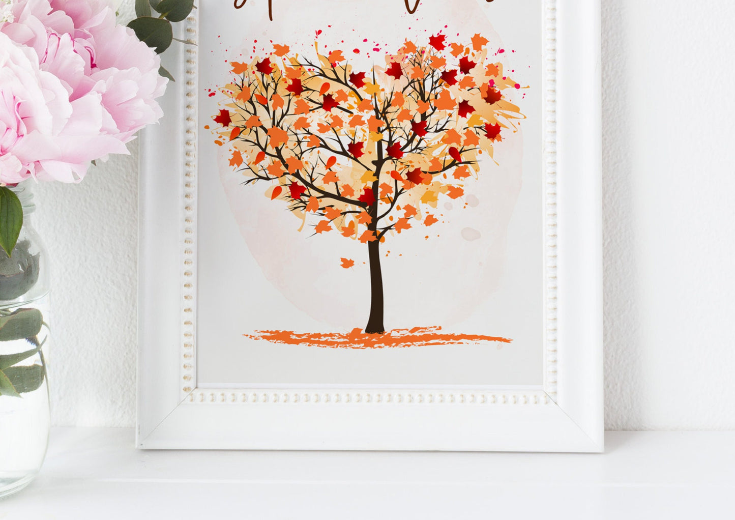 Autumn Vibes Watercolor Tree Print: Seasonal Home Decor (PDF)