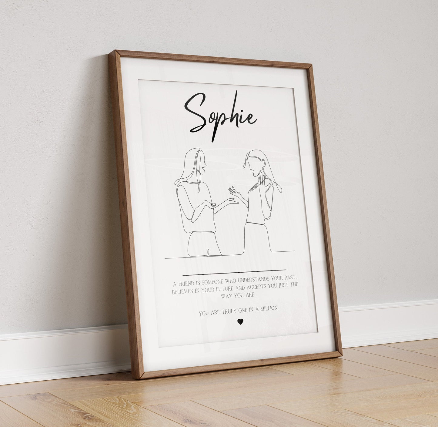 Best Friend Gift Print, Personalised Friendship Print, Thank You Gift for Friend, Best Friend Birthday Gift, Framed Print, Friendship Gift