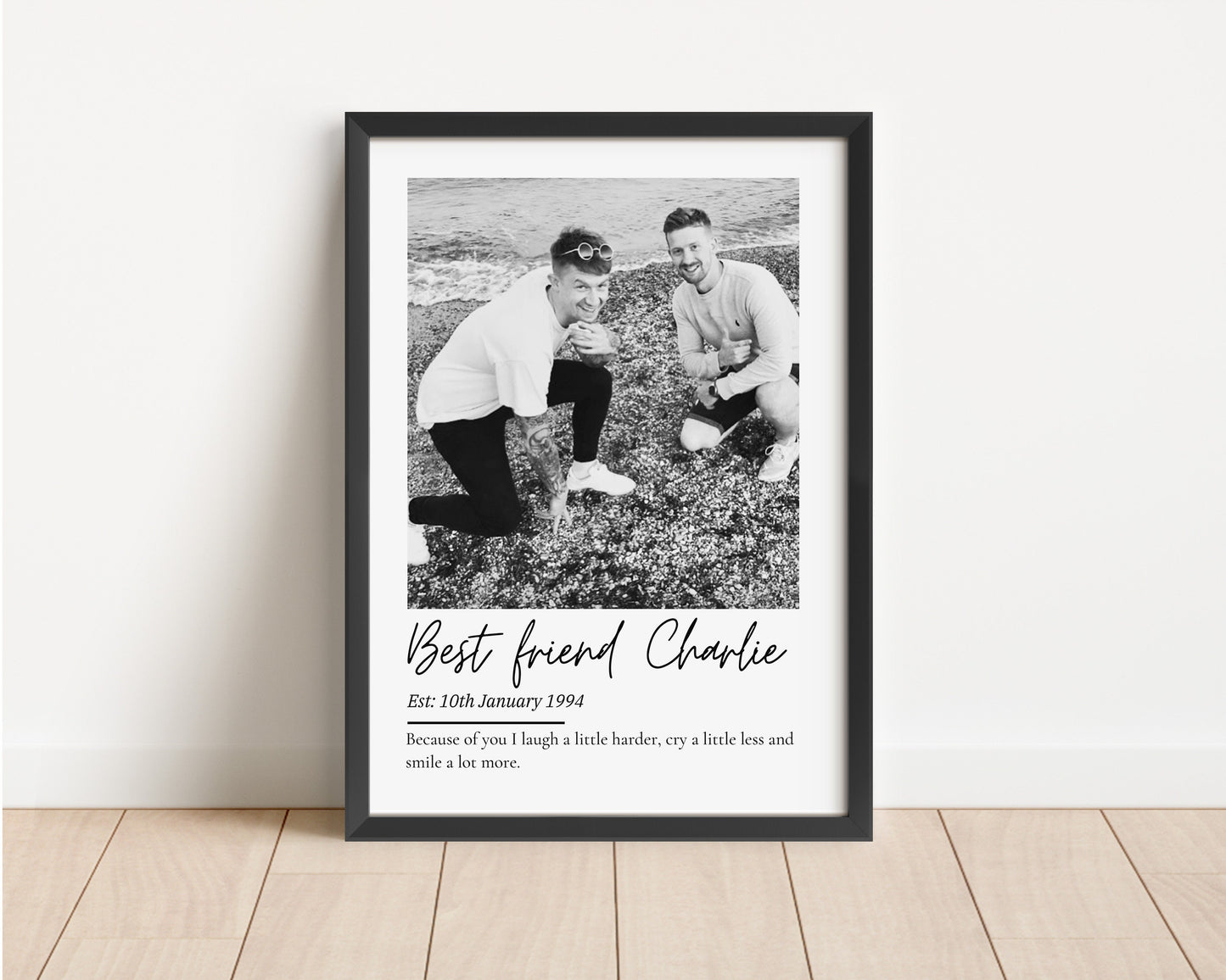 Best Friend Photo Personalised Print, Thoughtful Bestie Birthday Gift, Custom Brother Sister Photo, Friendship Keepsake, Memory Gift Friend