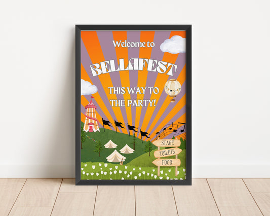 Festival Theme Party Poster: Custom Welcome Sign