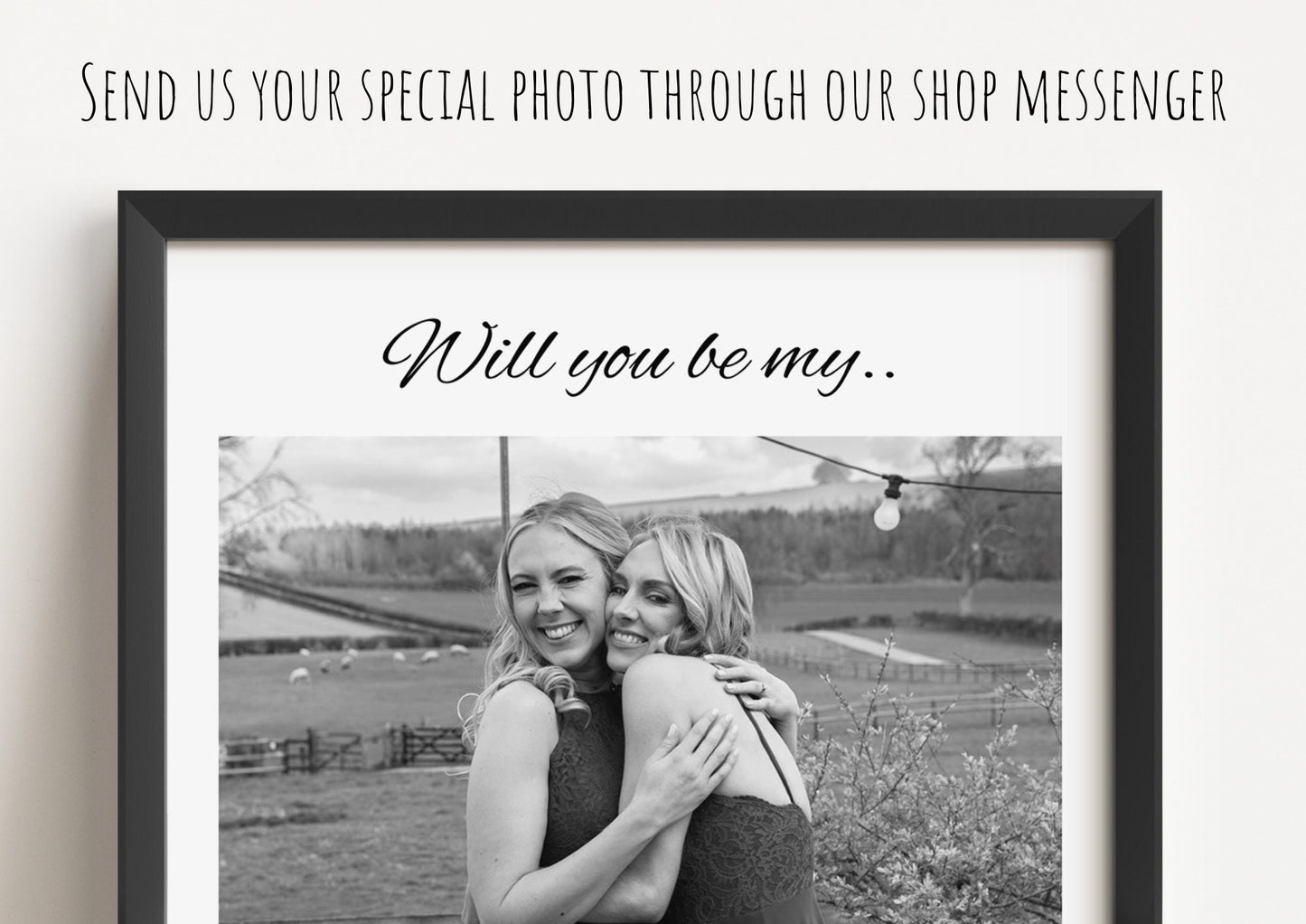 Custom Maid of Honour Proposal, Be my Maid of Honour Print, Wedding Party, Best Friend Photo, Bridal Party Gift, Wedding Party Request Print