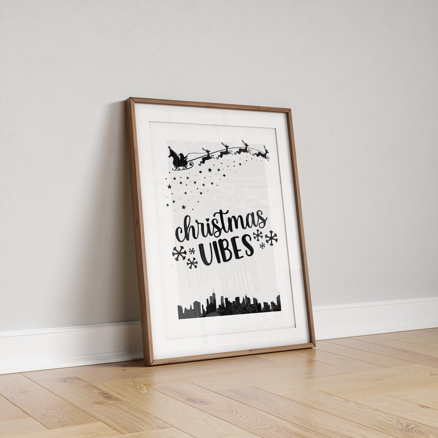 Christmas Print Set: Festive Home Decor, Xmas Tree, Snowflake