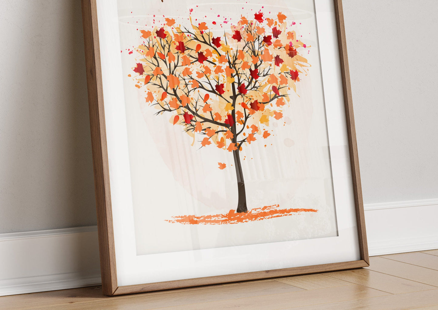 Autumn Vibes Watercolor Tree Print: Seasonal Home Decor (PDF)