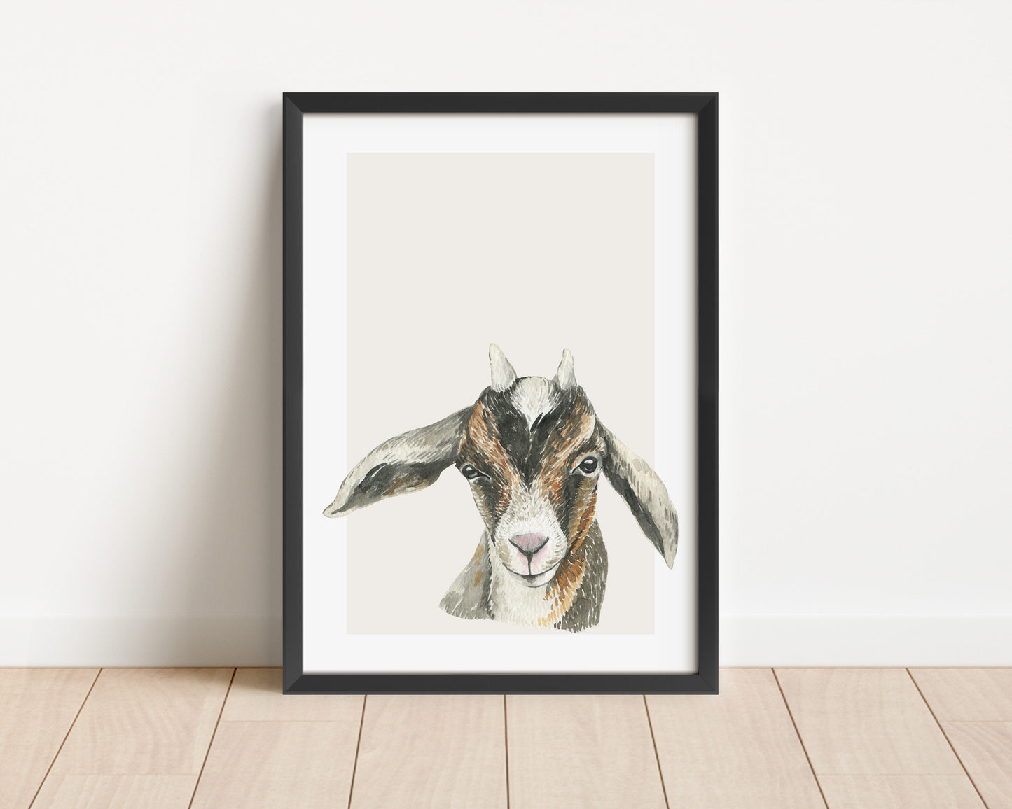 Watercolor Farm Animal Print: Baby Nursery Wall Decor (PDF)