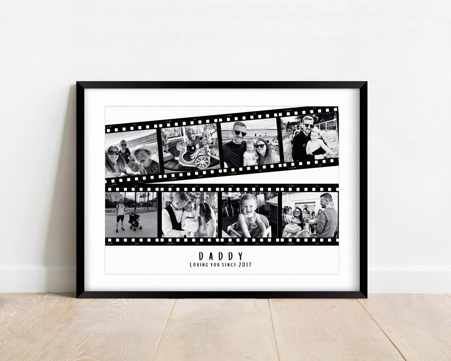 Personalised Dad Photo Collage Print, Father's Day Gift, Custom Print for Daddy, Daddy Gift for Him, Photo Collage from Son Daughter