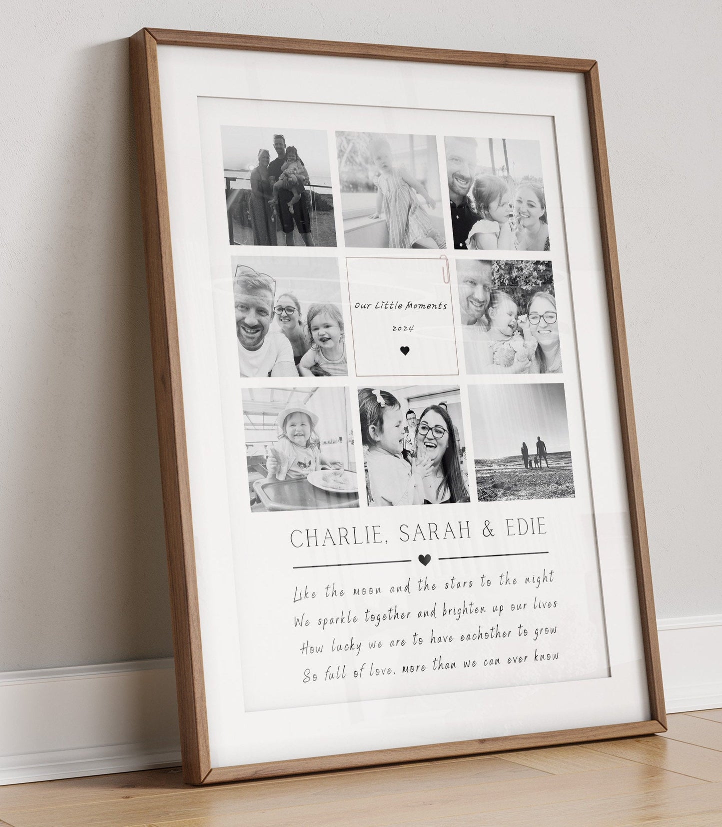 Custom Family Photo Collage Print: Personalized Keepsake Gift
