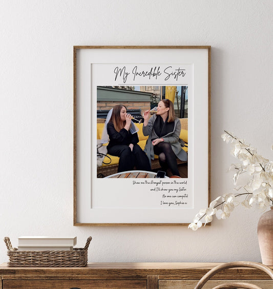 Personalised Sister Christmas Gift, Sister Photo Gift, Best Friend Keepsake, Sister Birthday Gift, Birthday Gift for Her, Gifts For Sisters