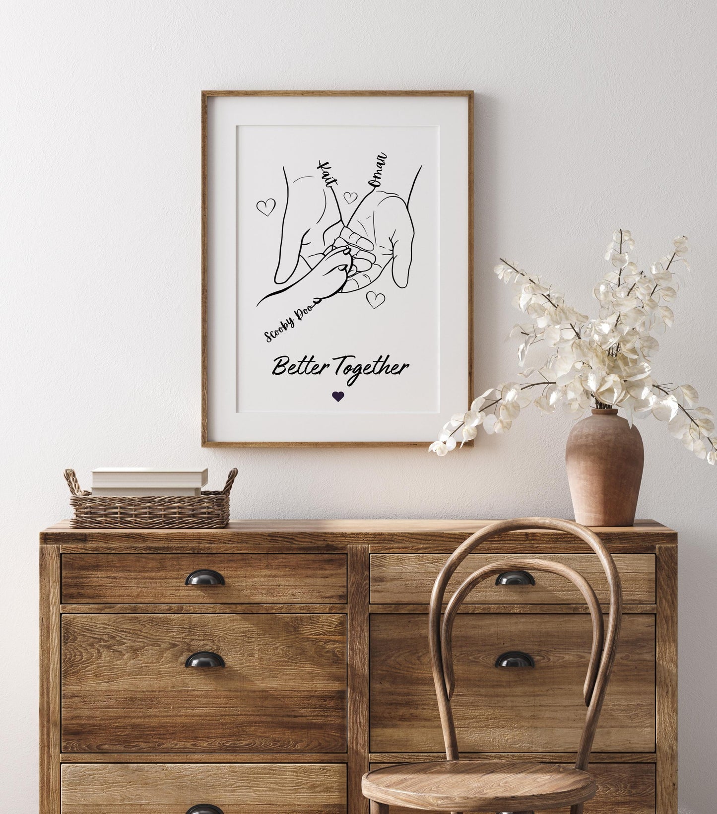 Custom Dog Paw and Hands Print, Personalised