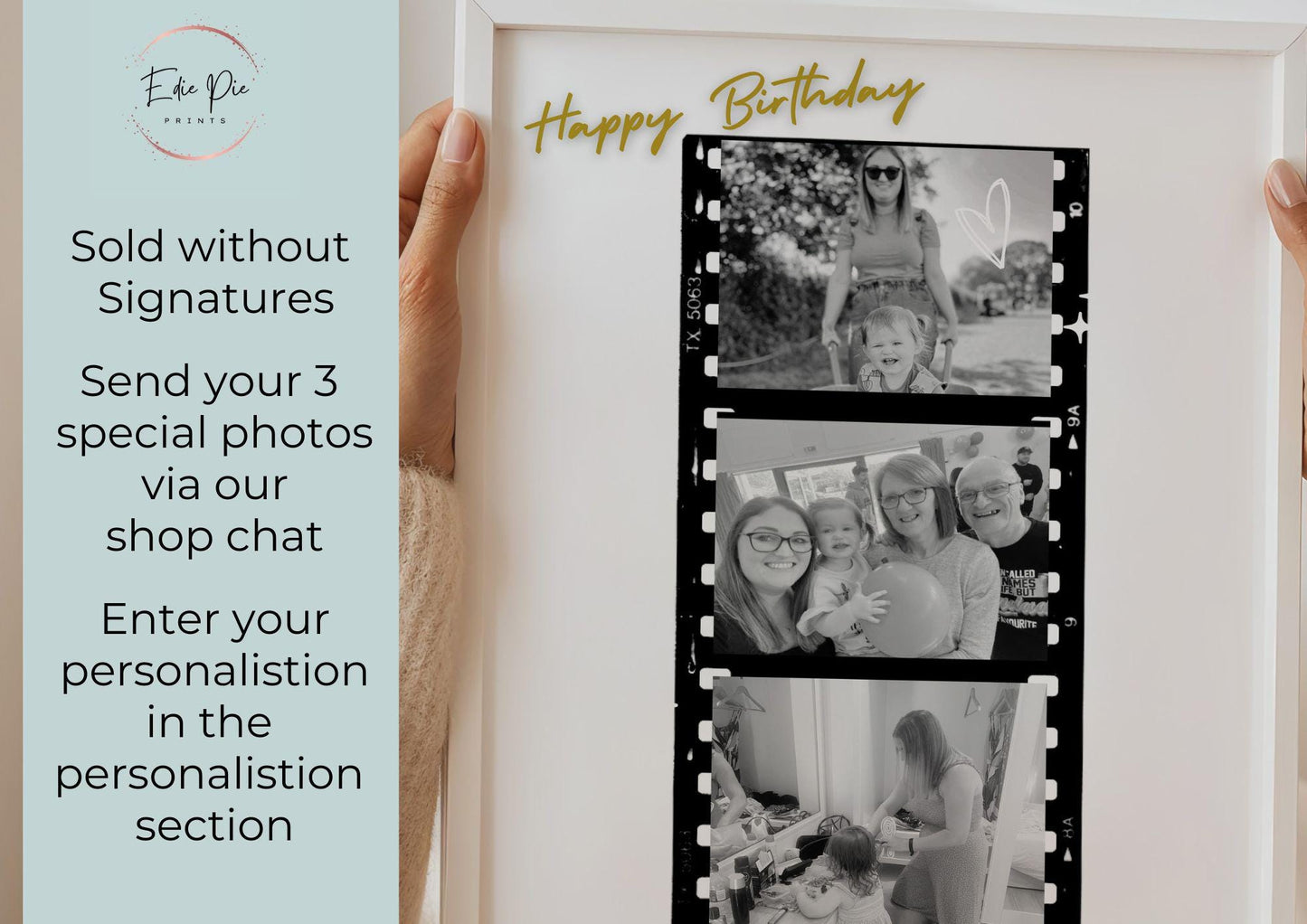 Personalized Birthday Photo Collage Print: Custom Family Keepsake