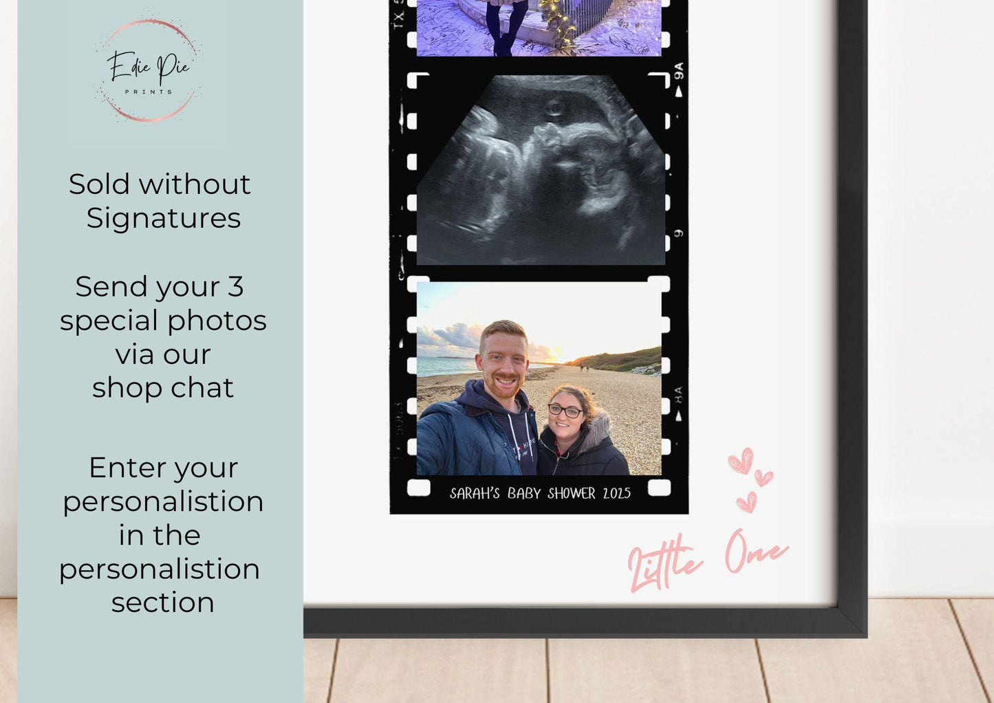 Personalised Baby Shower Photo Frame: Custom Signature Guestbook
