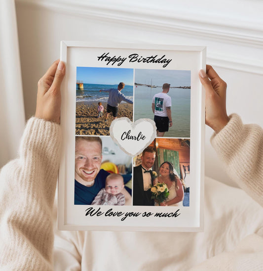 Personalised Birthday Photo Collage Print: Birthday Gift for Son Daughter